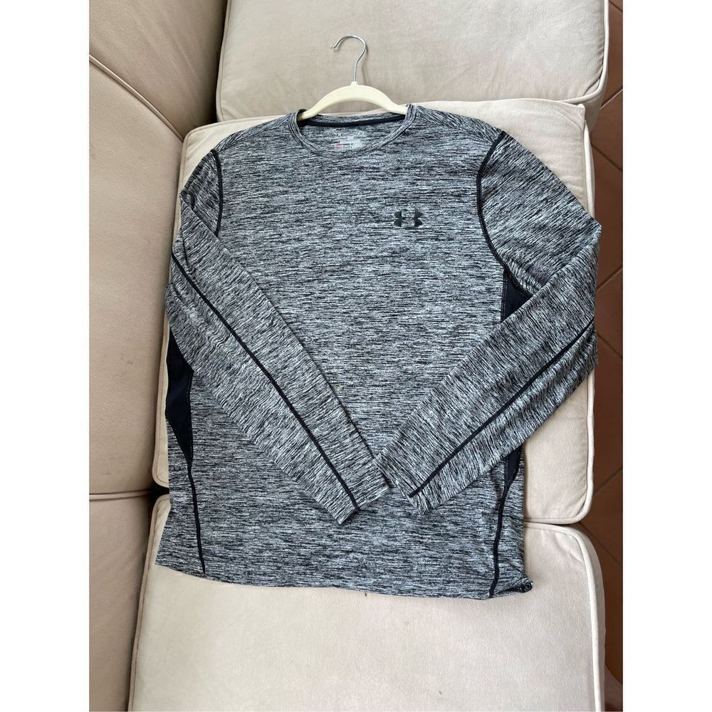 Under Armour and grey black shirt, men’s medium, 100% polyester